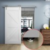 JUBEST Silver Aluminum T-Guide for Sliding Barn Door Hardware Set
