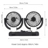 Unbranded Foldable Dual Head Fan Silent Cooling 2 Speeds 360