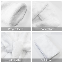 Jastore Newborn Photography Props Bathrobe Outfits Girl Baby Photo Prop Outfit Bathrobe Baby Photoshoot Props Robe (White, 1-3 Months)