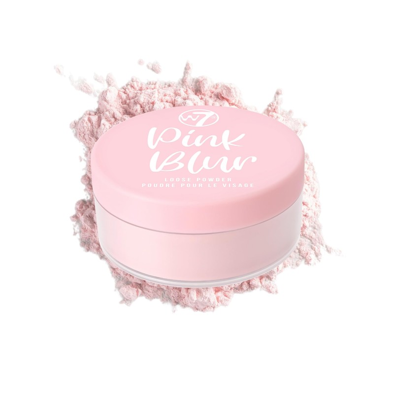 W7 Pink Blur Loose Setting Powder - Weightless Brightening &