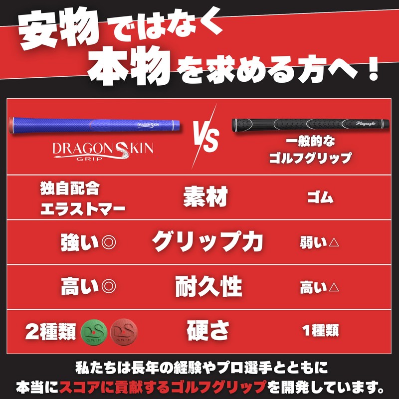 DragonSkinGrip ゴルフグリップ 【2109個の凹凸で飛距離UP! 】 メンズ レディース アイアン ドライバー 滑り止め オリジナルタイプ