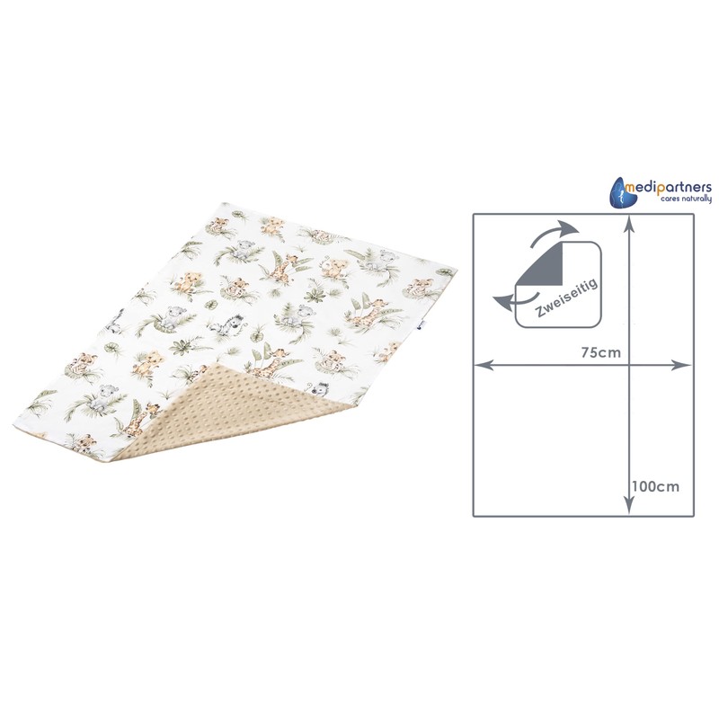 Medi Partners Baby Blanket, 100% Cotton, 75 x 100 cm,