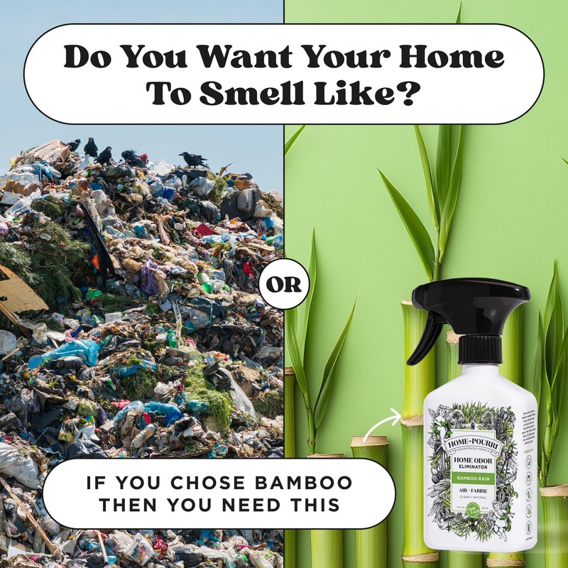 Home-Pourri Air + Fabric Multi-Purpose Odor Freshener Spray, Bamboo Rain,