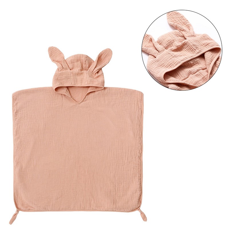 Baby Hooded Towel Pure Cotton 4 Layers Water Absorbent Wearable