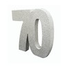 Number 70 Glitter Table Decoration Silver| Table Centrepiece | Table