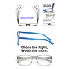 Autojouls 1-Pack Nearsighted Glasses for Distance with Hard Case Blue