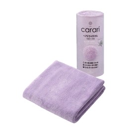 CBJAPAN Carari One Hair Drying Towel, 3x Water Absorbency Microfiber, Purple, 1 towel, Quick Dry (Absorbs Water in the Fiber Gaps), Marshmallow Texture, Fluffy, 15.7 x 39.4 inches (40 x 100 cm)