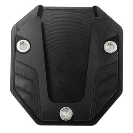 Motorcycle Side Stand Extender Pad Plate - High Strength Kickstand Support Accessory for Soft Surfaces, Stylish Design (Black)