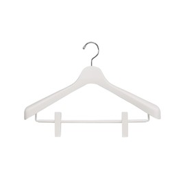 Shinkohanger Mono Closet Suit Hanger Clip 45 with Skirt Clip, 17.7 inches (45 cm), Swivel Hook, White