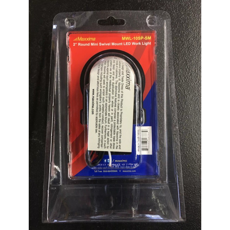 MAXXIMA MWL-10SP-SM ROUND MINI SWIVEL 2 LED WORK LIGHT /