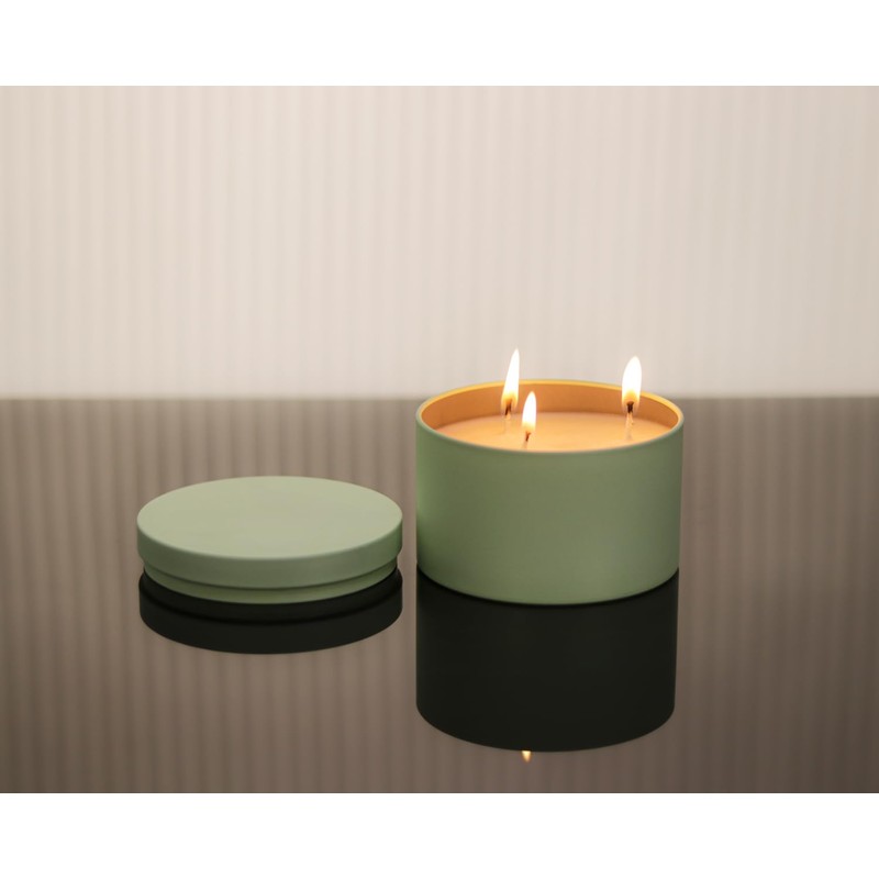 Aroparc Candle Tins 8oz with Lids, 24 Pack Seamless Bulk