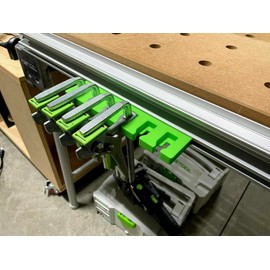ToolCurve Quick Clamp Rack - Compatible with Festool MFT/3 Table Green