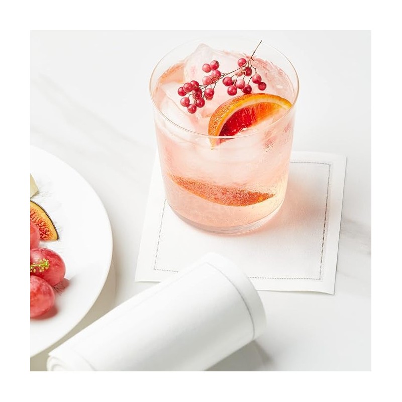 DOI-Le 100% Cotton Cocktail/Canape Napkin - 11cm - Roll of