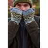 Pachamama Men Wool Hand Wrist Warmers Fleece Lined Handknitted Fairisle