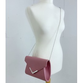 Leah Ward Women's Clutch Bag Wedding Evening Wedding Clutch Bag Prom Night Out 2121 (Pink Clutch)