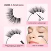 Glowingwin Half Lashes with clear band Fake Lashes Cat Eye