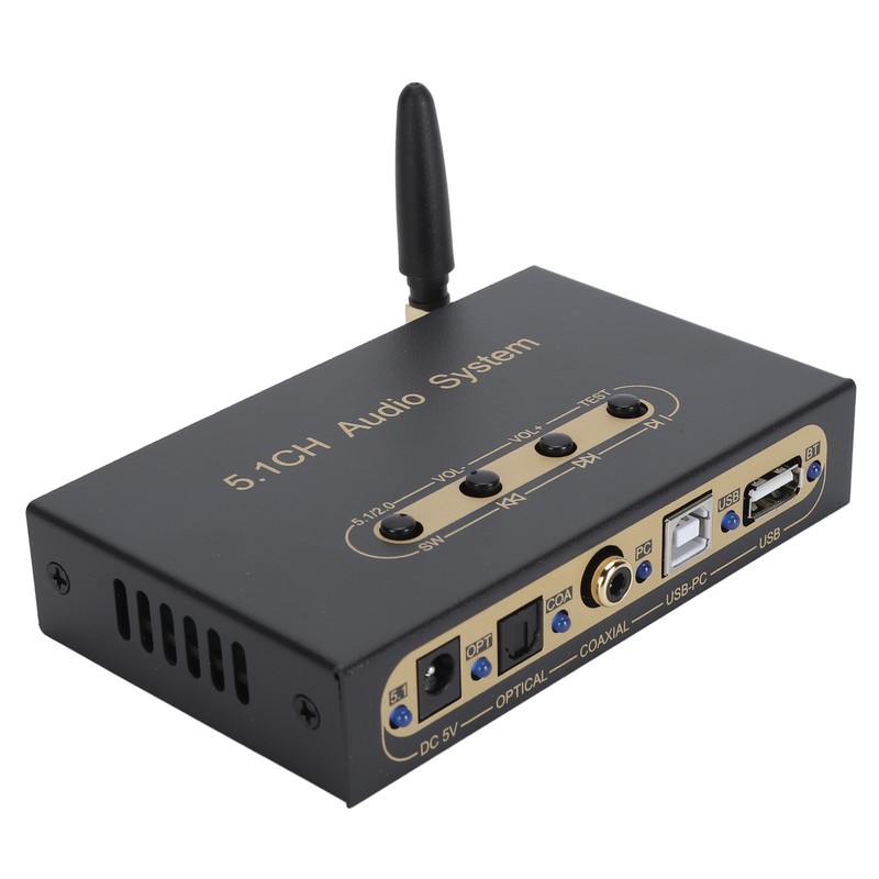 5.1CH Sound Decoder Support ARC Optical Fiber Coaxial Bluetooth Digital