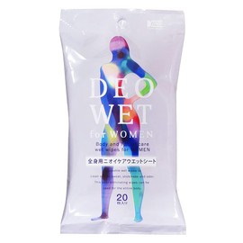 Koyo Kasei Deo Wet Sheets for Women, 8.9 x 7.9 inches (225 x 200 mm), 20 Sheets