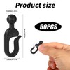 Lyreh 50pcs Plastic Hooks for Gazebo Curtains, Invisible Curtain Track