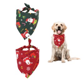 Pack of 2 Christmas Dog Bandanas, Christmas Costume Dog Bandana Dog Costume, Dog Christmas Costume Pet Bandanas, Christmas Dog Bandanas for Small Large Dog Scarf Decoration