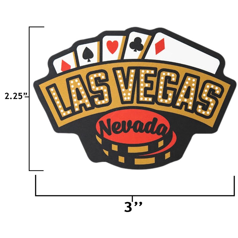 Vagabond Heart Las Vegas Sticker - Weatherproof Vinyl Nevada Souvenir