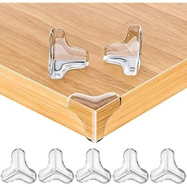 8 Pack Large Clear Corner Protectors for Baby Proofing Furniture - Table Edge Guards and Bumpers