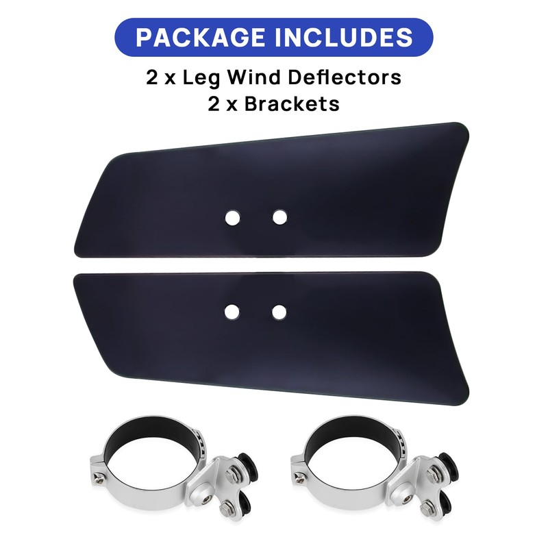 Leg Wind Deflector, PSLER Motorcycle Front Fork Wind Deflectors with