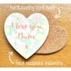 I Love You Mum Heart-shaped Novelty Coaster - Feel Good