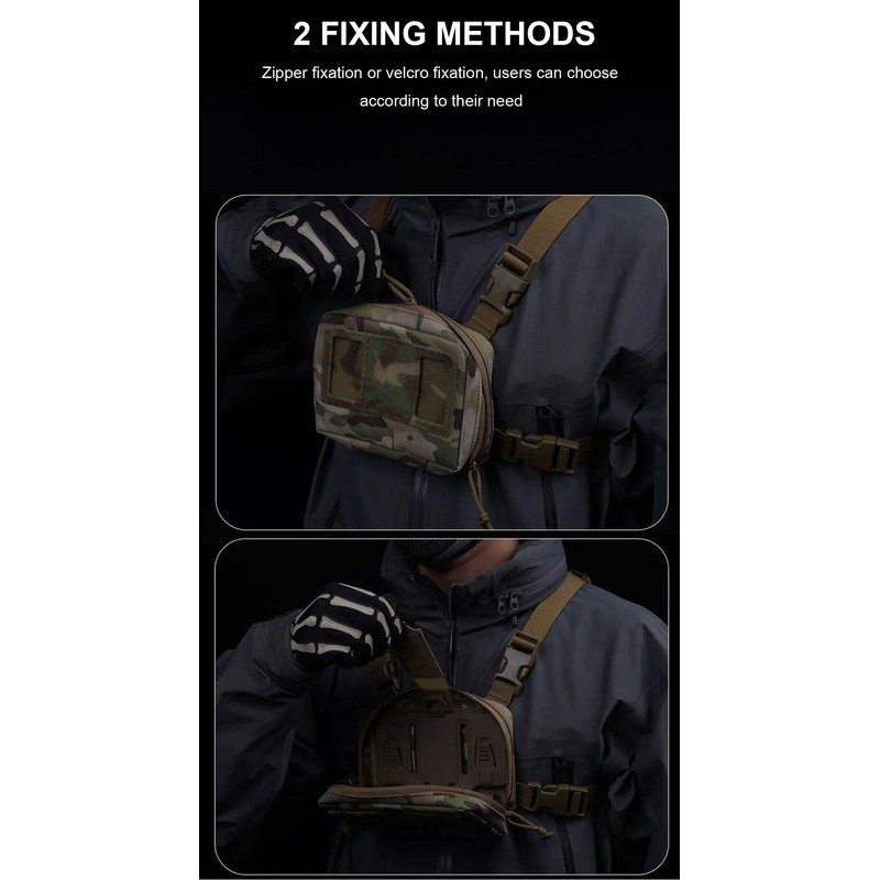 AZB Tactical Vest Phone Holder with Accessory Bag, Universal Phone