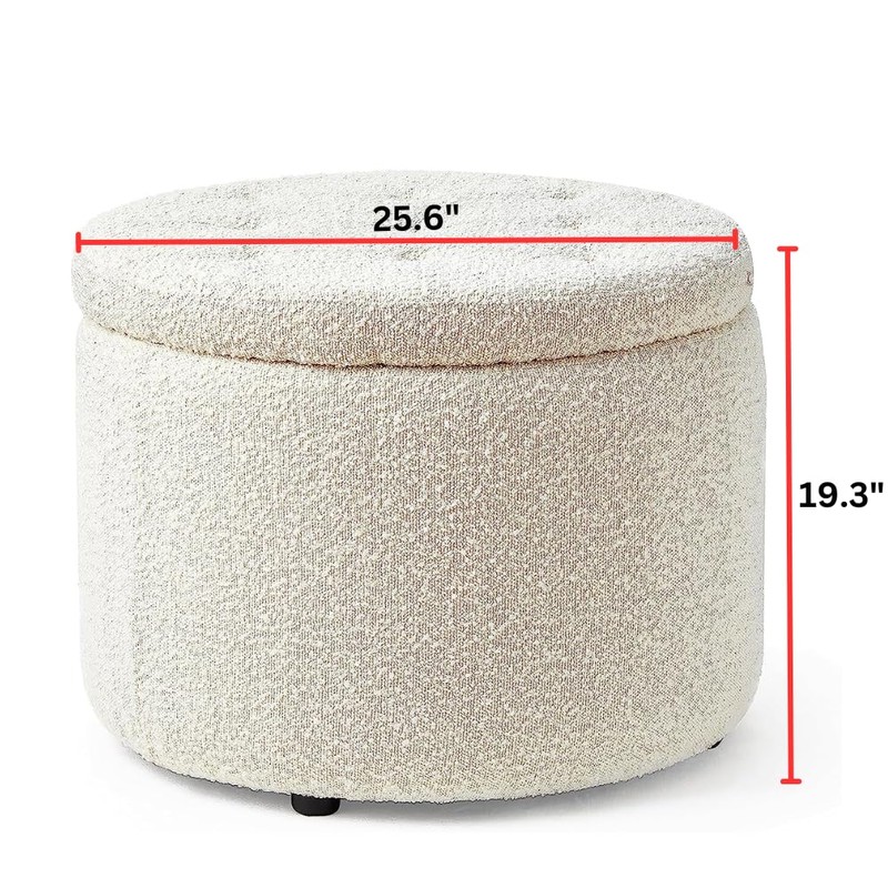DormCo 2East™ - Storage Comfort Seat Ottoman - White
