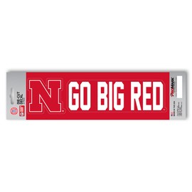 FANMATS 61420 Nebraska Cornhuskers 2 Piece Team Slogan Decal Sticker Set
