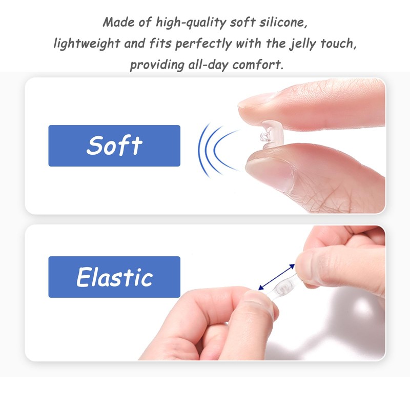5 Pairs Silicone Screw-in Nose Pads, Soft Anti-Slip Eyeglass Nose