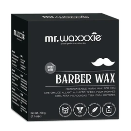 Cera Depilatoria Para Barba Mr Microwaveable Barber Wax De 6,7 Fl Oz - Cera Depilatoria Para Barba Para Hombres Que Arregla Los Bordes Y Elimina Los Pelos Suelt Gris 0,04 Onzas (Paquete De 1)
