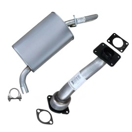 Exhaust Front Pipe and Muffler Compatible for 2000-2005 Pontiac Bonneville 3.8L | Stainless Steel | Northeastern Exhaust | Free Gasket and Clamp Included | Direct-Fit
