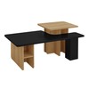 GDFStudio Nesting Coffee Tables Set of 2, Farmhouse Rectangle Tables