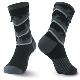 RANDY SUN Waterproof Breathable Socks, Men's Lining Hiking Spelunking Exploring Mid Calf Socks, 1 Pair-Grey&Black,M