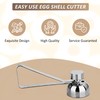 KOLIBROX Stainless Steel Egg Toppers Cutter Egg Opener Tolls,Effortless Soft