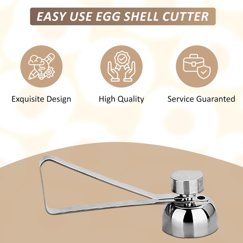 KOLIBROX Stainless Steel Egg Toppers Cutter Egg Opener Tolls,Effortless Soft