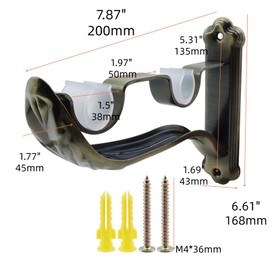 Tsnamay 2Pcs Double Curtain Rod Brackets Holders,Bronze