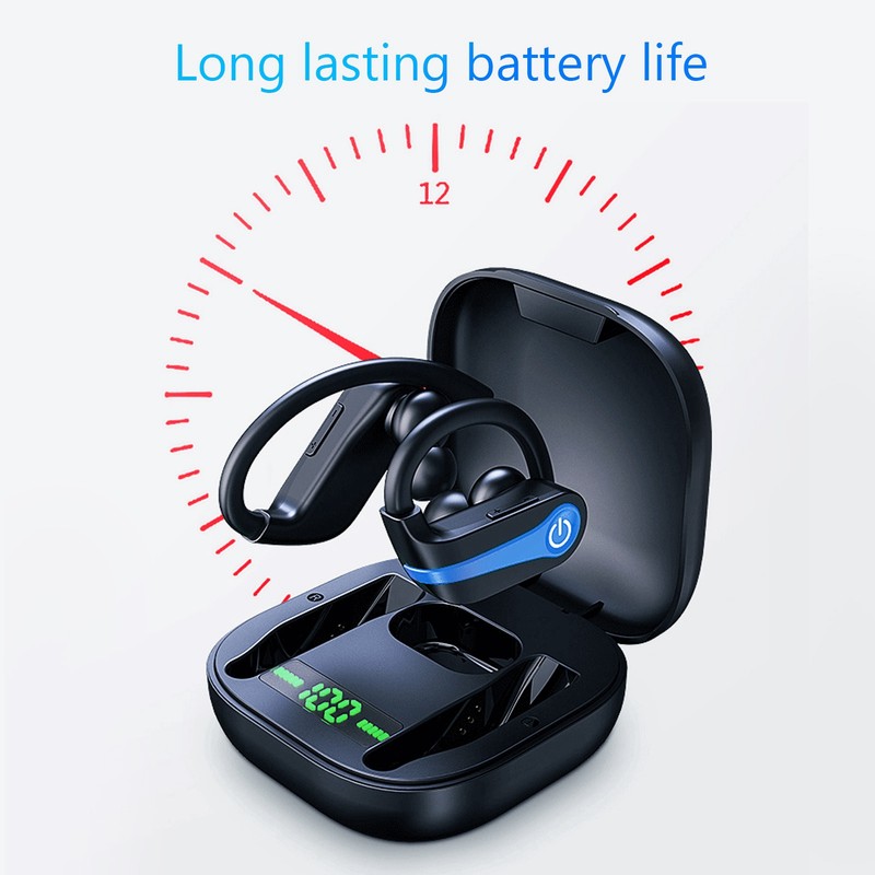 Sports Bluetooth 5.3 Earbuds IPX7 Waterproof Noise Reduction Wireless HiFi