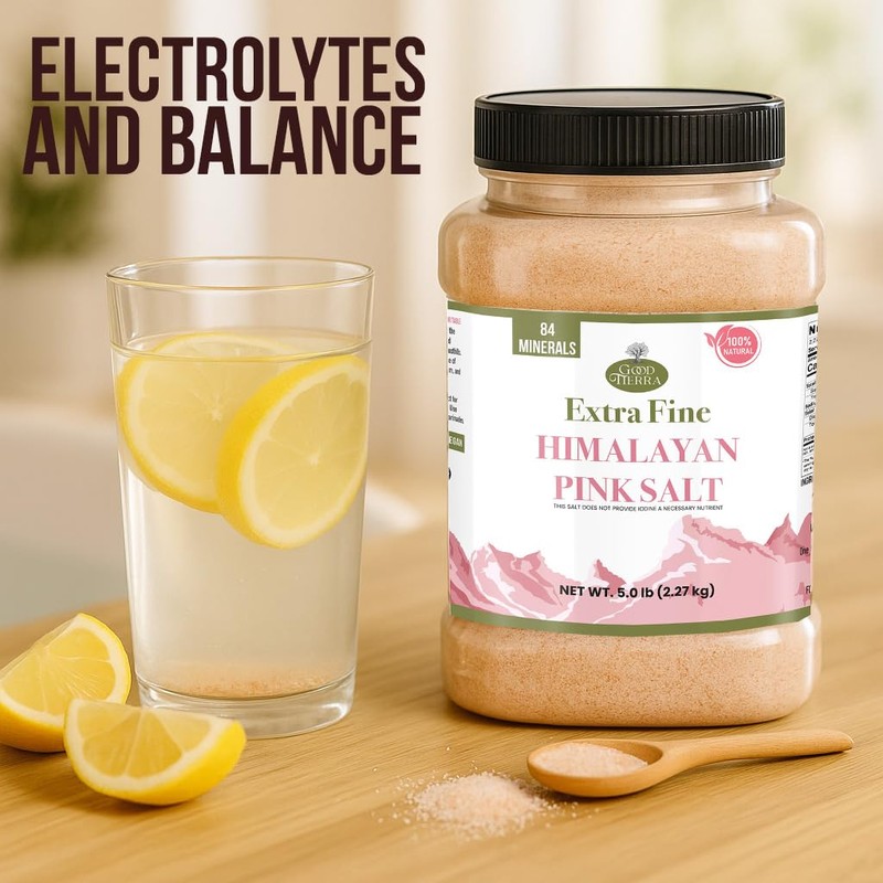 Good Tierra Himalayan Pink Salt in Jar - Extra-Fine Grain