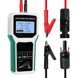 1800W Solar Panel Tester Photovoltaic Multimeter with Smart MPPT Detection for Solar PV Panel Data & Troubleshoot Measures, 24V | 48V | 120V Systems Overload Protection for PV Systems, Data Analysis
