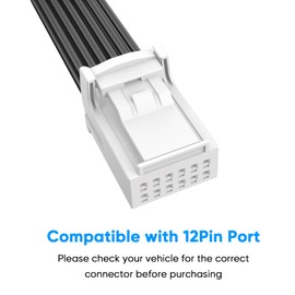 Radar Detector Power Adapter RJ11 Plug (12P Type C) Compatible with Toyota Corolla/RAV4/Tacoma/Camry/4Runner/Tundra/Sienna,Lexus GX460/LX570/ES/GS/NX/RX/UX,Connect Lane Assist,Clean Install