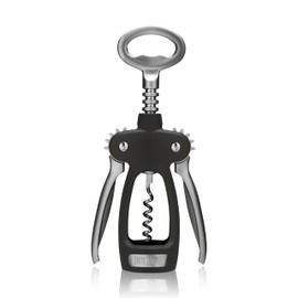 Innovine Double Lever Corkscrew, Ergonomic Winged Wine Opener with Non-stick Worm, Durable and Easy to Use, Perfect for Home Bar, Travel, Camping, Picnic, Outdoor Party, Set of 1, Graphite