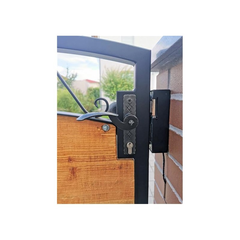 UHRIG Wrought Iron Handle Set for Garden Door, Left Door