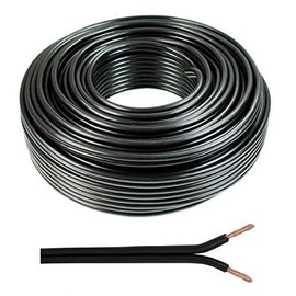 2 x 0.50mm Speaker Cable Wire4U® Figure 8, Quality, 50 Strands Wire In 10 20 50 100 Metres (20 metres, Black)