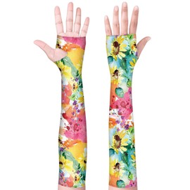 WEBJIASU Gardening Sleeves Farm Sun Protection Arm Cooling Sleeves Thorn Proof Garden for Women with Thumb Hole