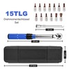 Philtool Torque Wrench Bicycle 1/4 Inch, 2-24 Nm 15-Piece Torque