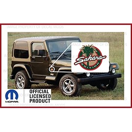 Decal Mods Sahara Round Side Decals Stickers fits Jeep Wrangler Sahara Edition TJ (1997-2002) (Set of 2) FJ4E3