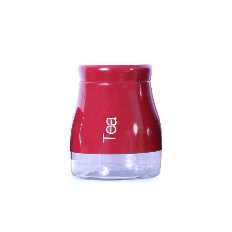 sabichi RED Tea JAR, 13.4 x 11.6 x 11.6 cm